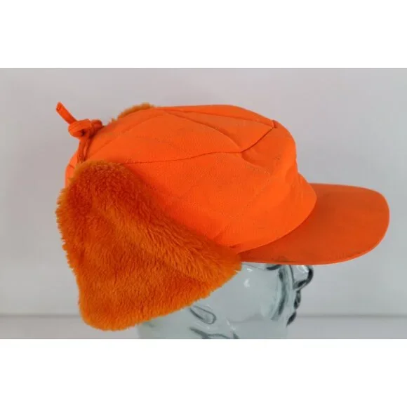 Vtg 70s 80s Streetwear Distressed Quilted Ear Flap Trappers Hunter Hat Medium - Picture 5 of 12